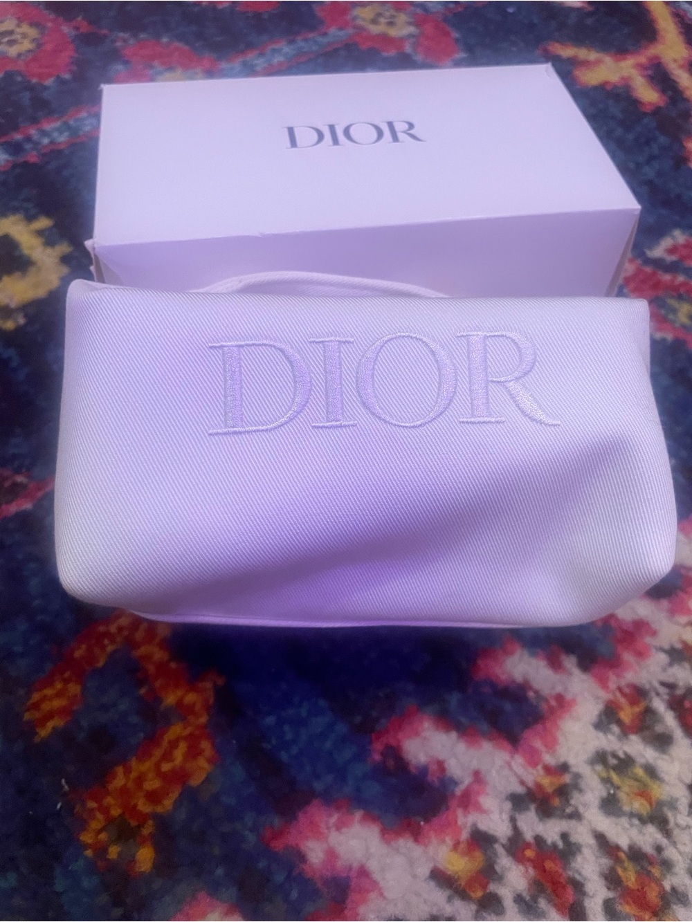 Dior White Trousse Cosmetic Pouch and Box - Picture 3 of 4